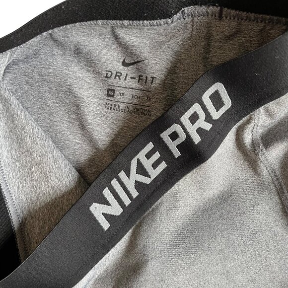 Nike Pro Dri-Fit Mens Compression Tights Gray/Black Size XS - Picture 4 of 11